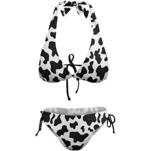 Women Two Piece Swimsuit Cow Print